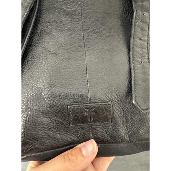 Frye Black Leather Backpack Gold Hardware main image 7